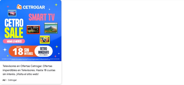 Cetrogar: CETROGAR | SMARTTV | CETRO | SALE | MAMA LO MERECE | HASTA | RETIRO | 18Sl | INT