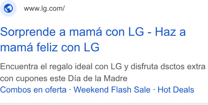 LG: www.lg.com/ | Sorprende a mamá con LG - Haz a | mamá feliz con LG | Encuentra el