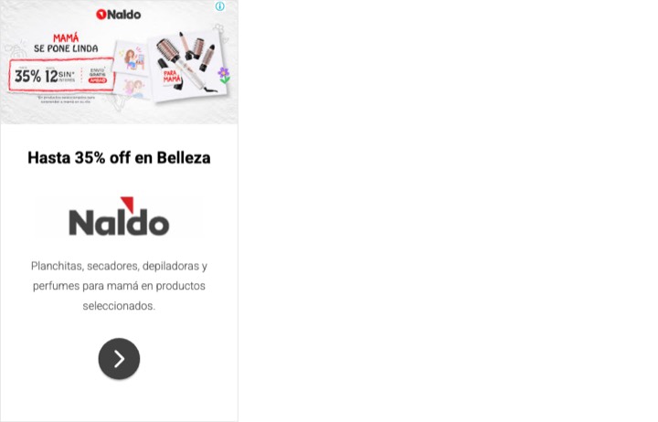 Naldo: •Naldo | MAMÁ | SE PONE LINDA | 35% 1230 | Hasta 35% off en Belleza | Naldo | Pl